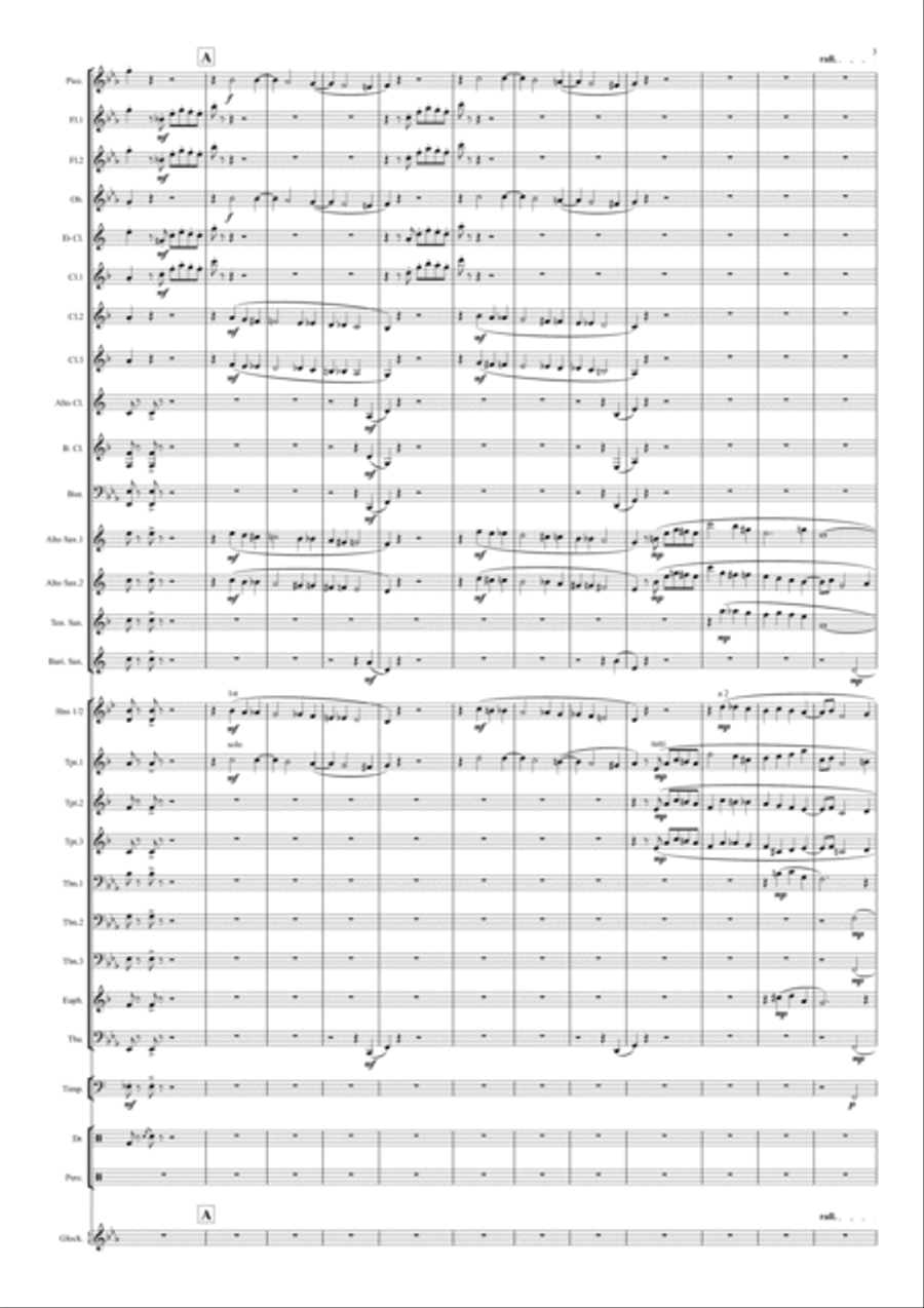 Sortie III (Organ solo transcribed for Symphonic Concert Band) Concert Band scores gallery preview page 3