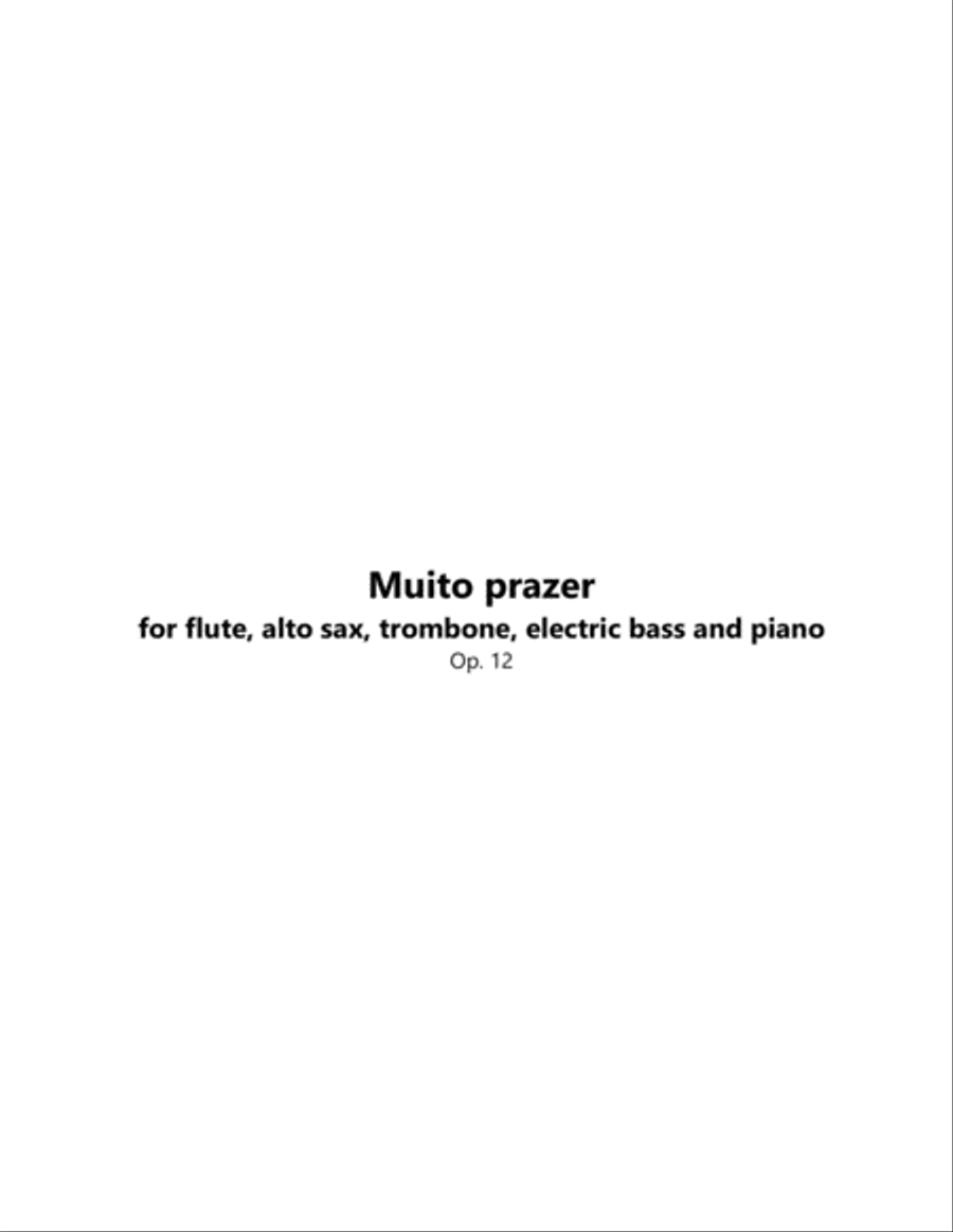 Muito prazer Small Ensemble scores gallery preview page 3