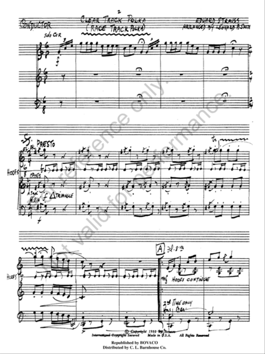 Clear Track Polka Clear Track Polka Concert Band scores gallery preview page 3