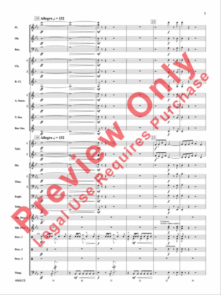 Nine Mile Saga Nine Mile Saga Concert Band scores gallery preview page 6