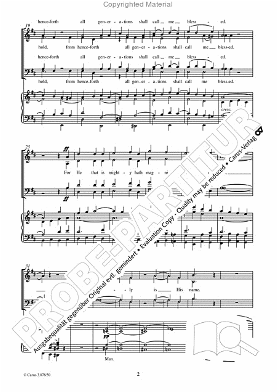 My soul doth magnify the Lord 4-Part scores gallery preview page 3