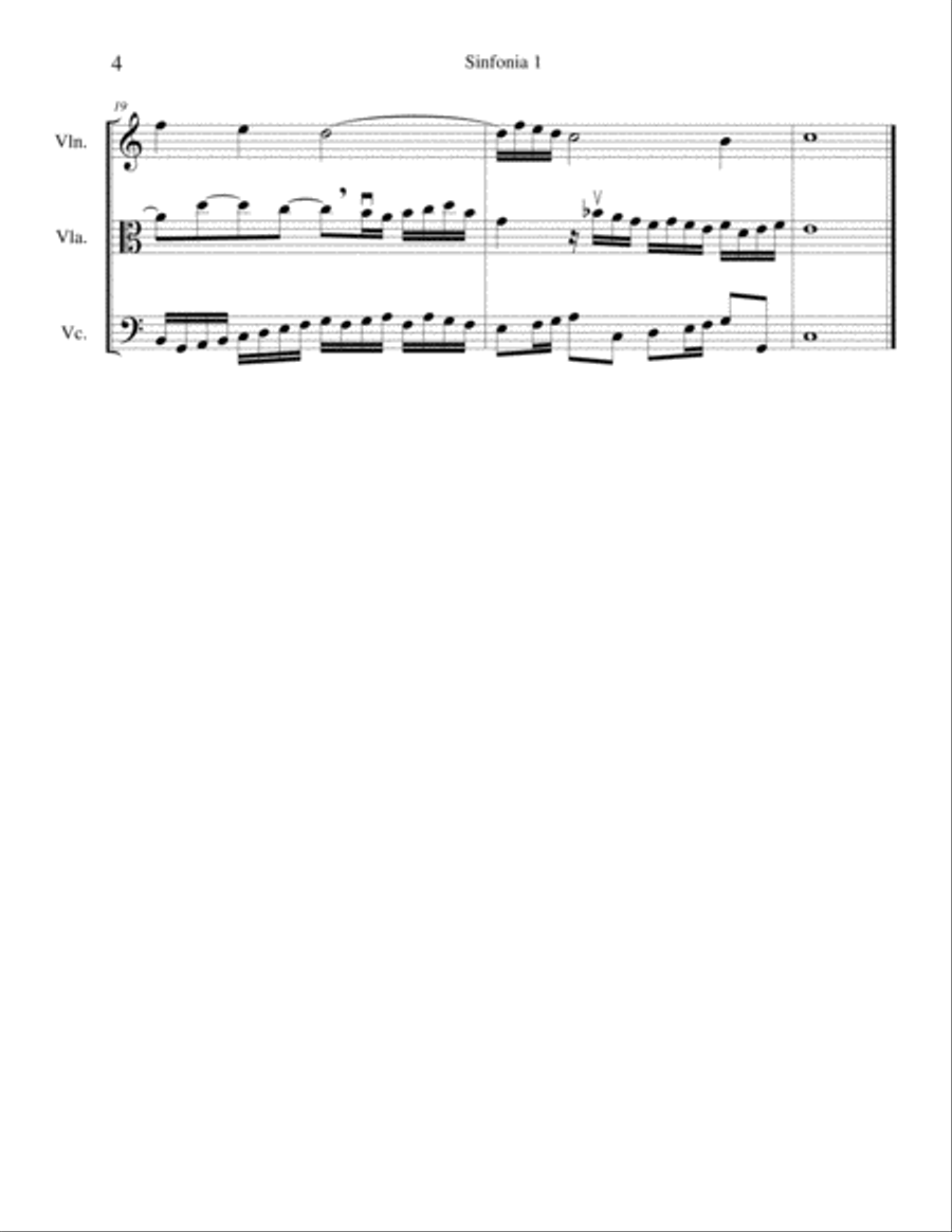 5 Sinfonias for String Trio String Trio scores gallery preview page 4