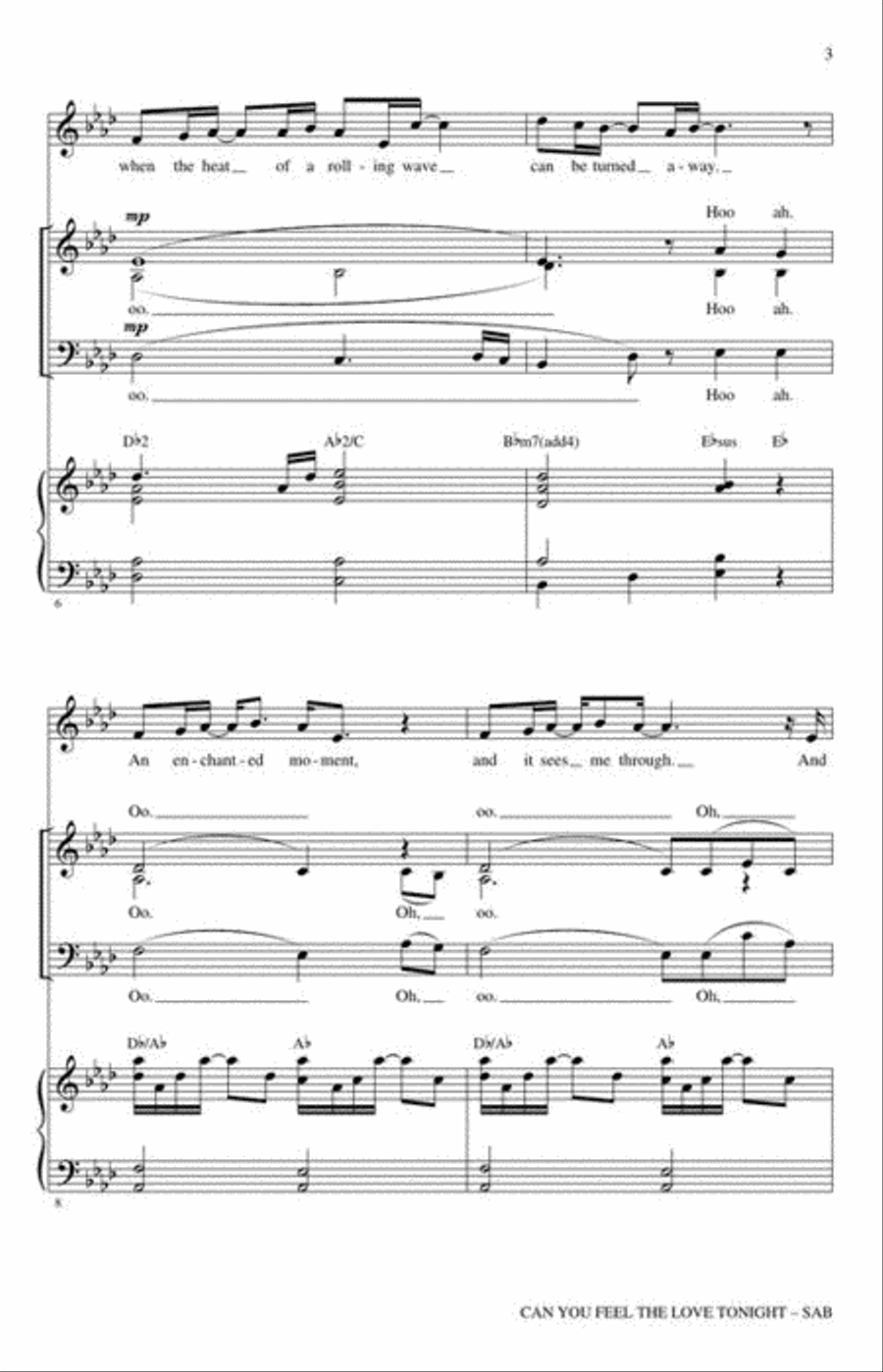 Can You Feel the Love Tonight? 3-Part scores gallery preview page 4