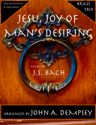 Book cover for Jesu, Joy of Man's Desiring (Brass Trio for Two Trumpets and Trombone)