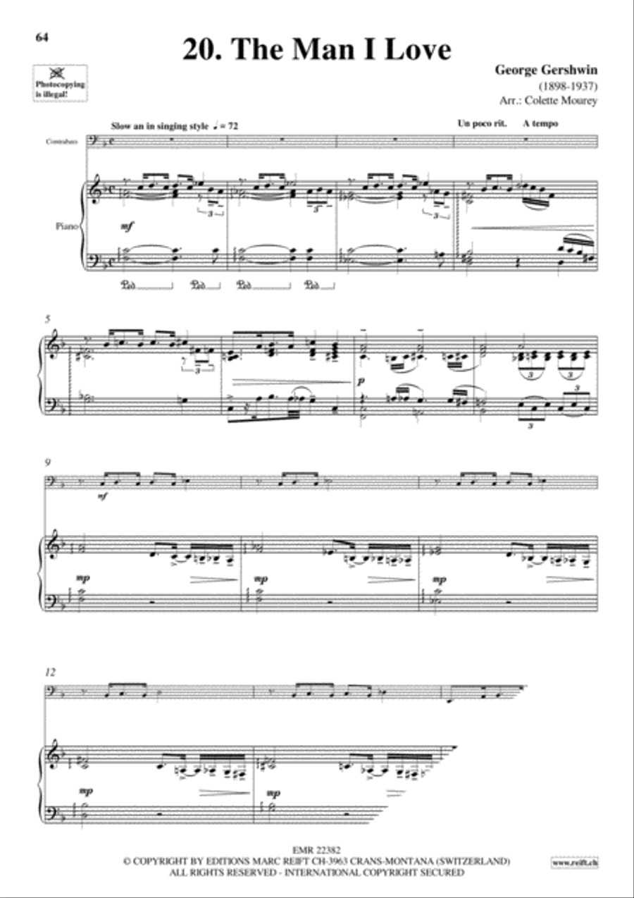 Gershwin 20 Greatest Hits Double Bass scores gallery preview page 22