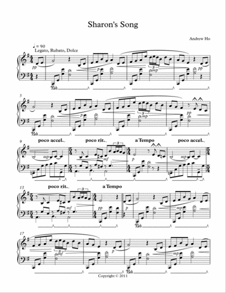 Sharon's Song Sharon's Song Piano Method scores gallery preview page 2