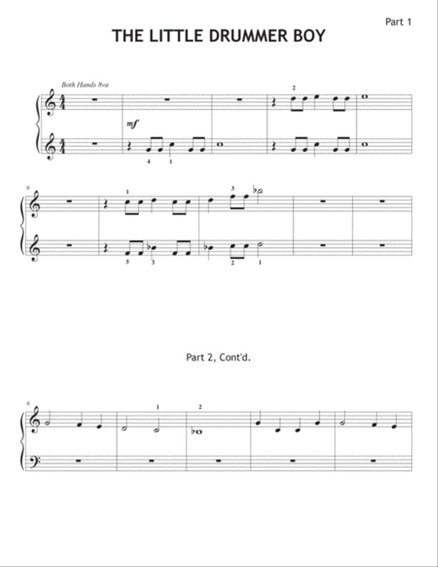 The Little Drummer Boy Piano Trio scores gallery preview page 3
