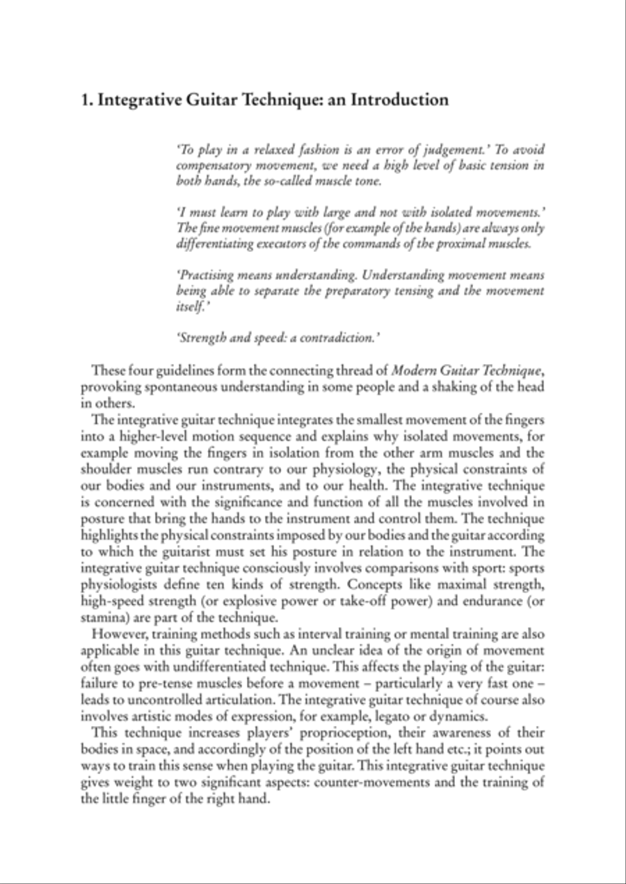 Modern Guitar Technique. Integrative Movement Theory for Guitarists School and Community scores gallery preview page 12