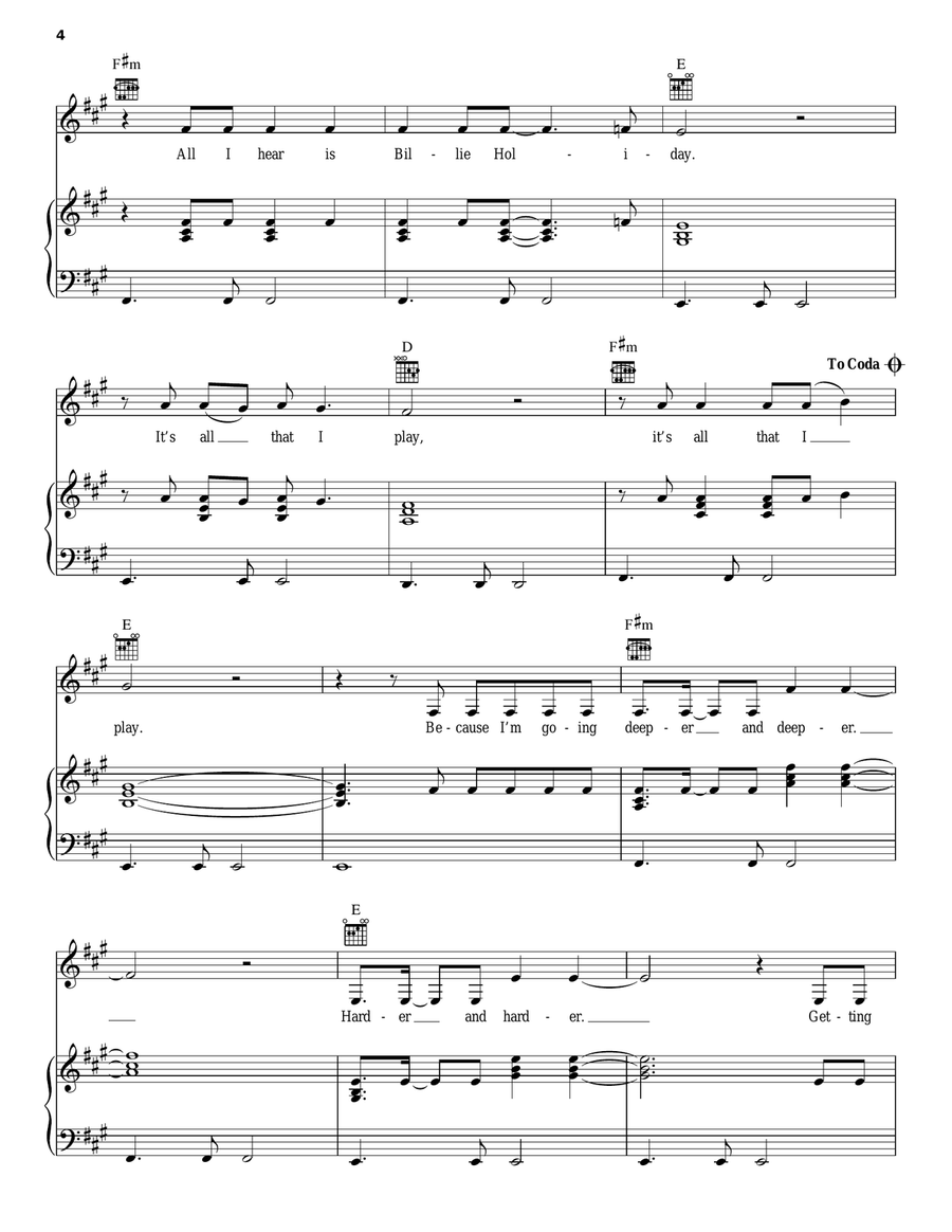 The Blackest Day Piano, Vocal, Guitar scores gallery preview page 4