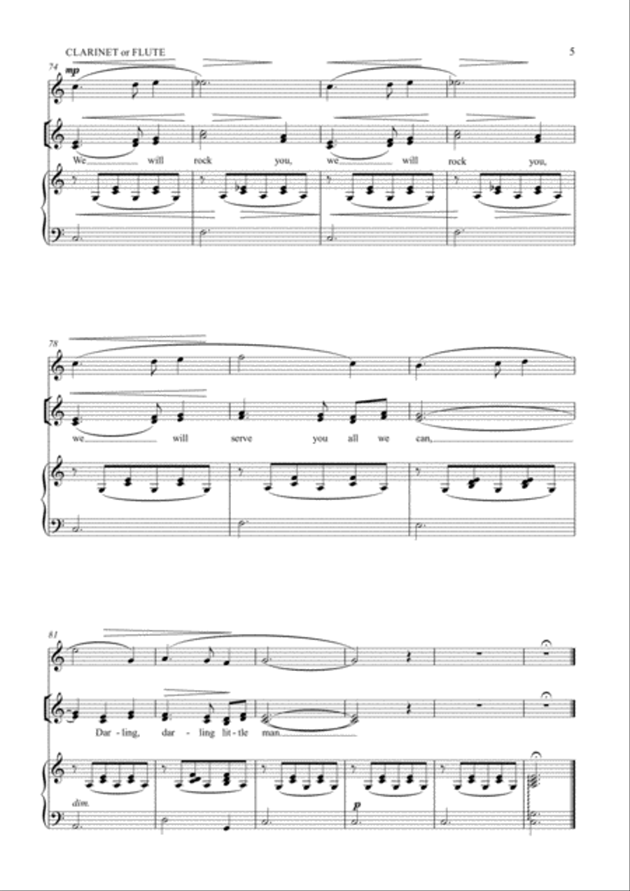 We Will Rock You (Little Jesus Sweetly Sleep) SA scores gallery preview page 5