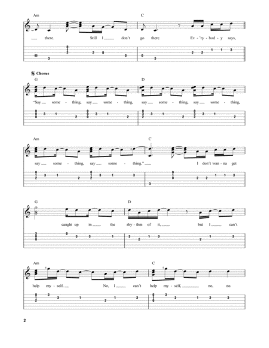 Say Something (feat. Chris Stapleton) Acoustic Guitar scores gallery preview page 2
