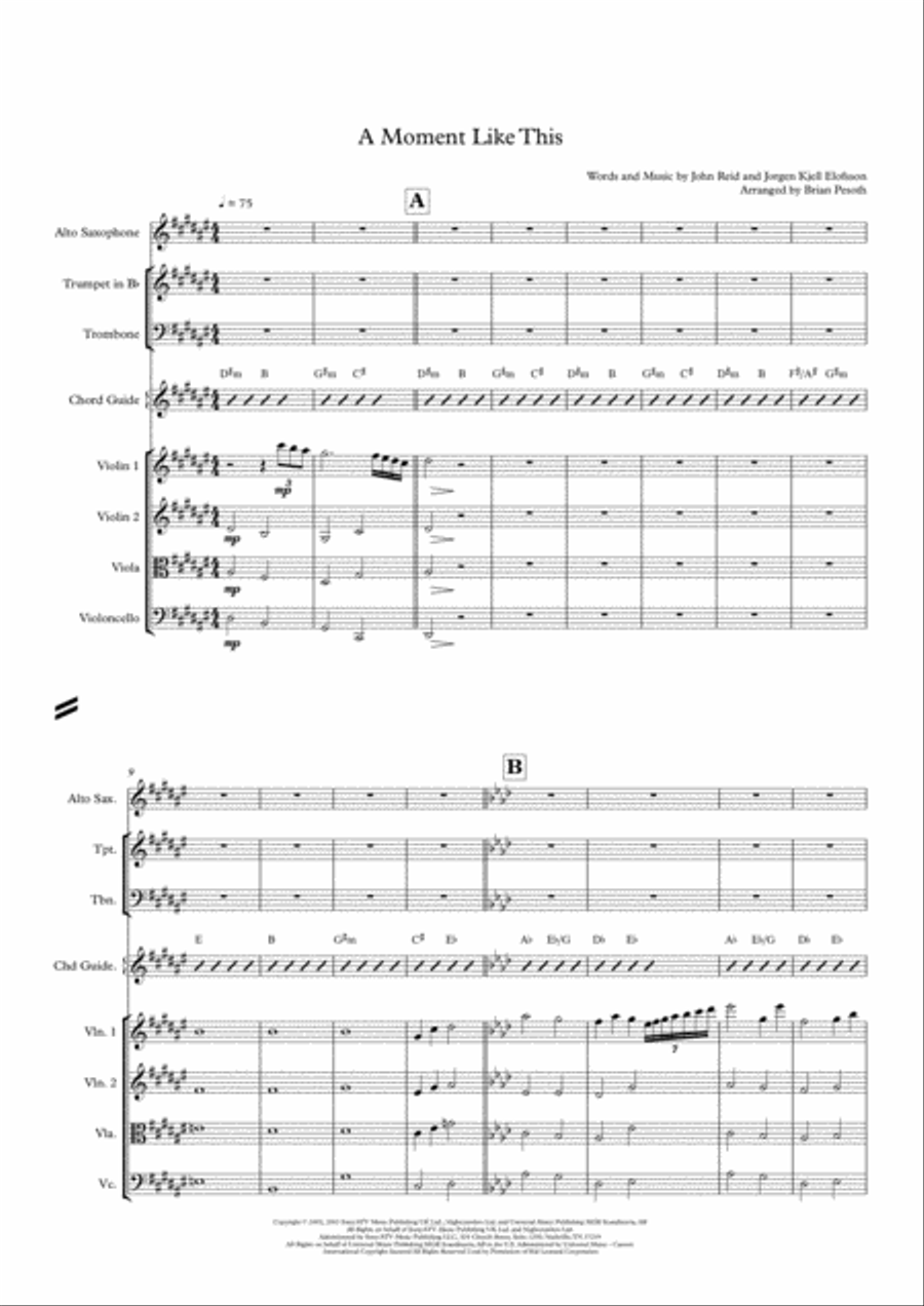 A Moment Like This A Moment Like This Small Ensemble scores gallery preview page 1