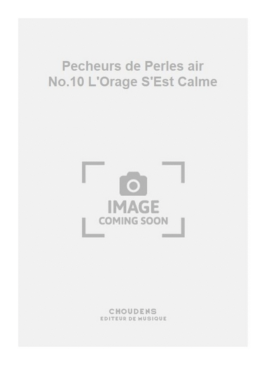Pecheurs de Perles air No.10 L'Orage S'Est Calme Baritone Voice scores gallery preview page 1