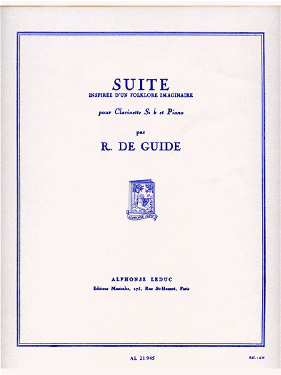 Suite Inspiree D'un Folklore Imaginaire Op.32, No.1 (clarinet & Pian Clarinet Solo scores gallery preview page 1