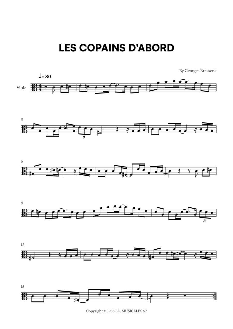 Les Copains D'abord Viola Solo scores gallery preview page 1