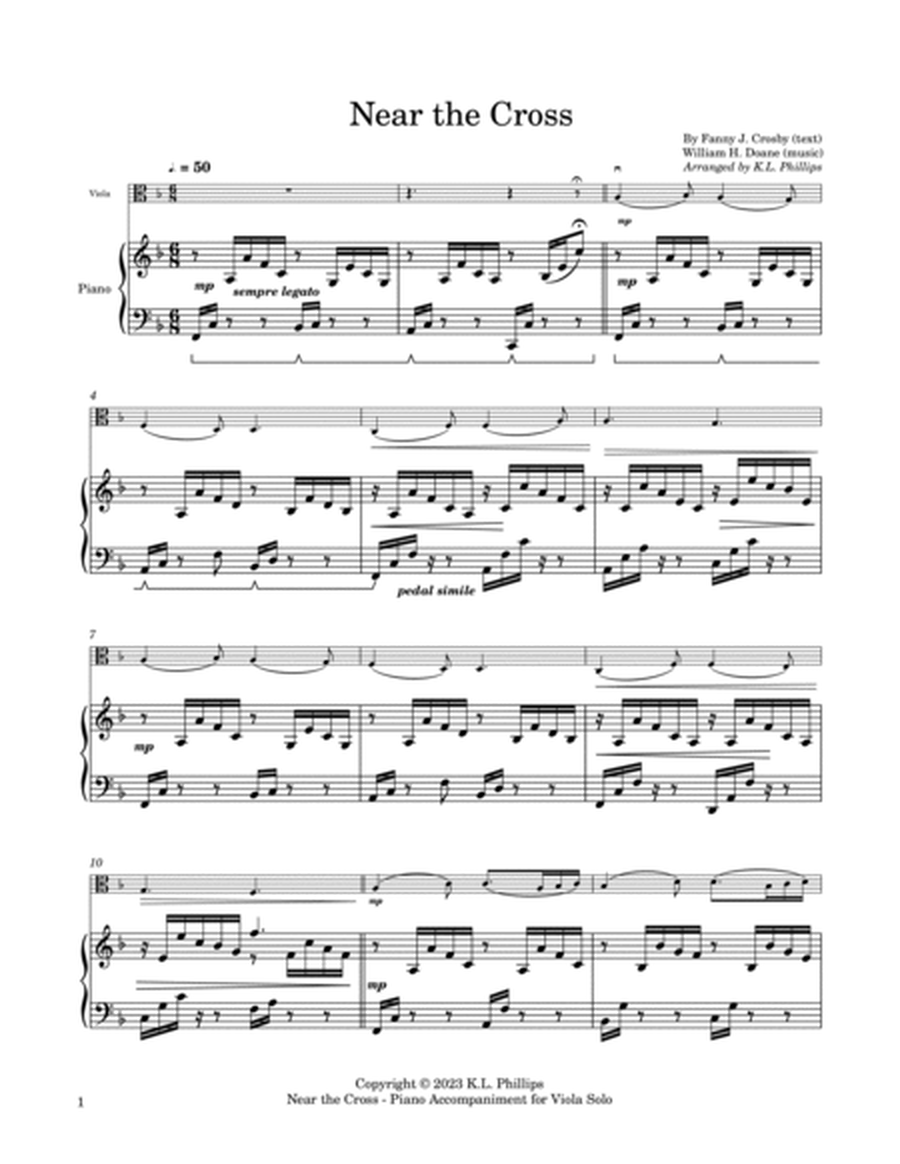Near the Cross - Viola Solo with Piano Accompaniment image number null
