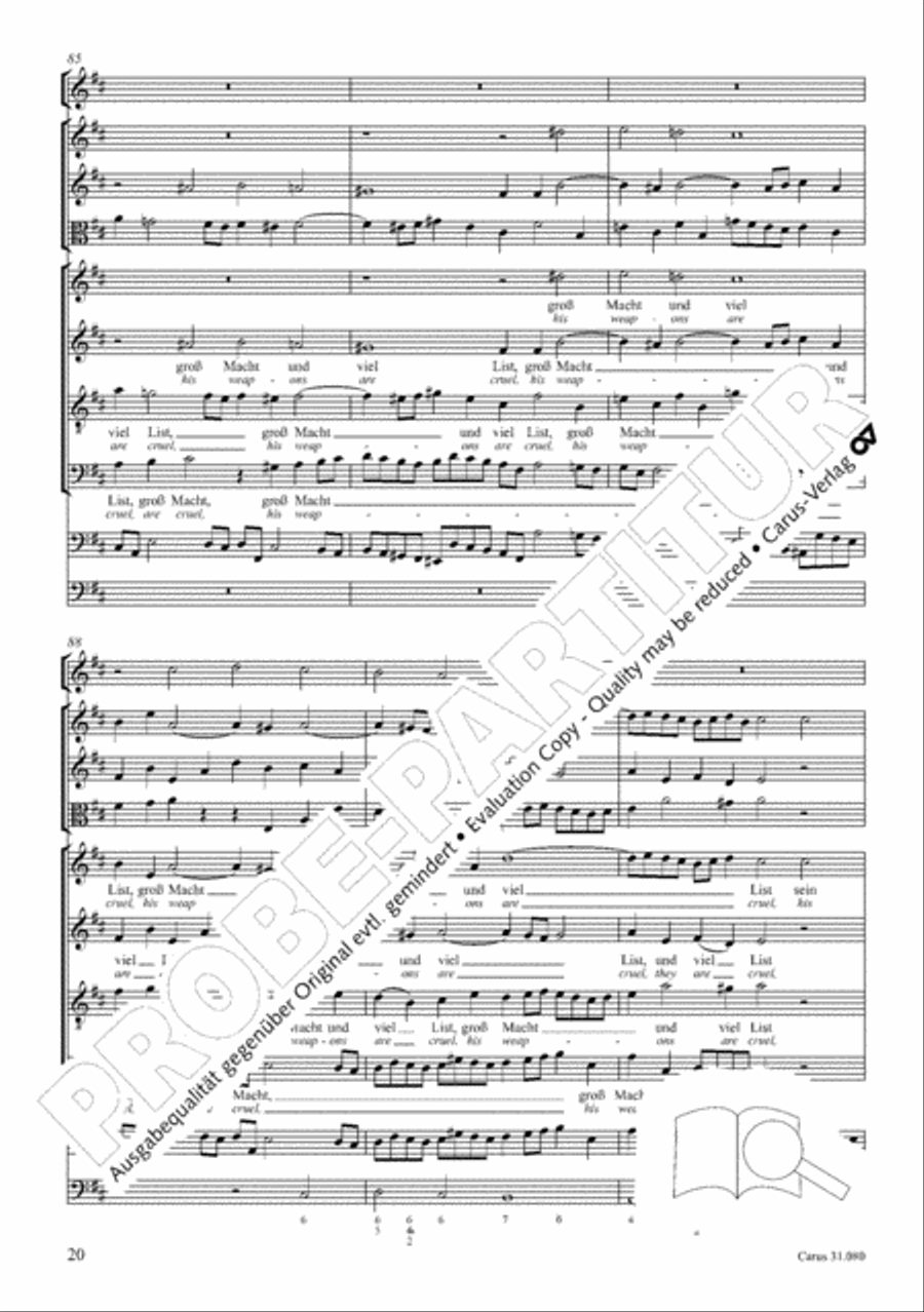 A mighty fortress is our God (Ein feste Burg ist unser Gott) 4-Part scores gallery preview page 21