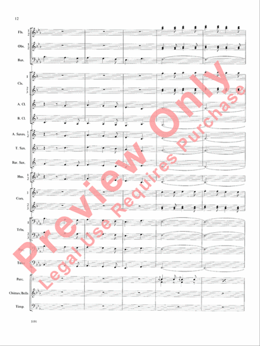 Wind Chimes Wind Chimes Concert Band scores gallery preview page 13