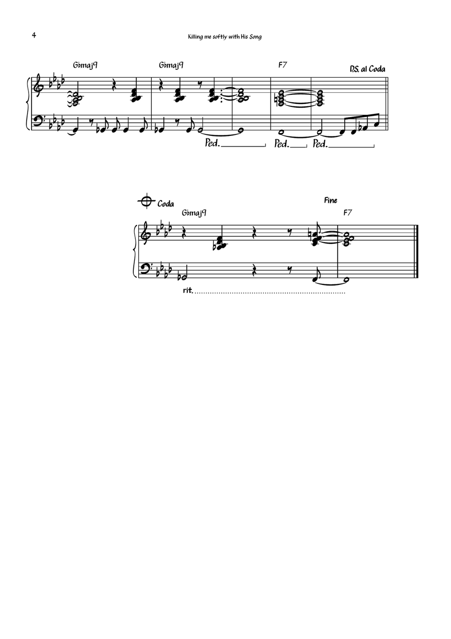 Killing Me Softly With His Song Tenor Saxophone scores gallery preview page 6