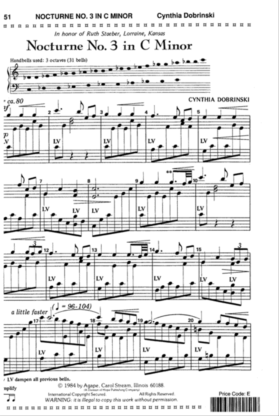 Nocturne No. 3 in C Minor 3-Octaves scores gallery preview page 5