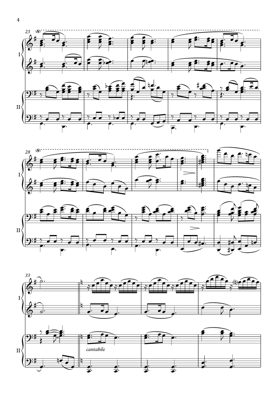 Silent Night - Piano, 4 Hands 1 Piano, 4-Hands scores gallery preview page 4