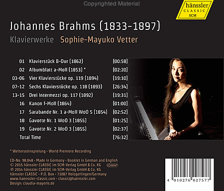Piano Works Op. 117, 118, 119