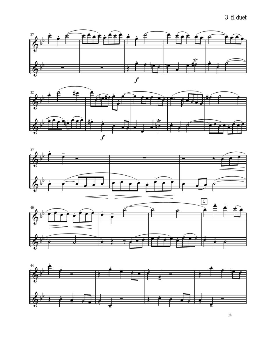 Handel's Messiah Selections for Flute Duet Flute Duet scores gallery preview page 3