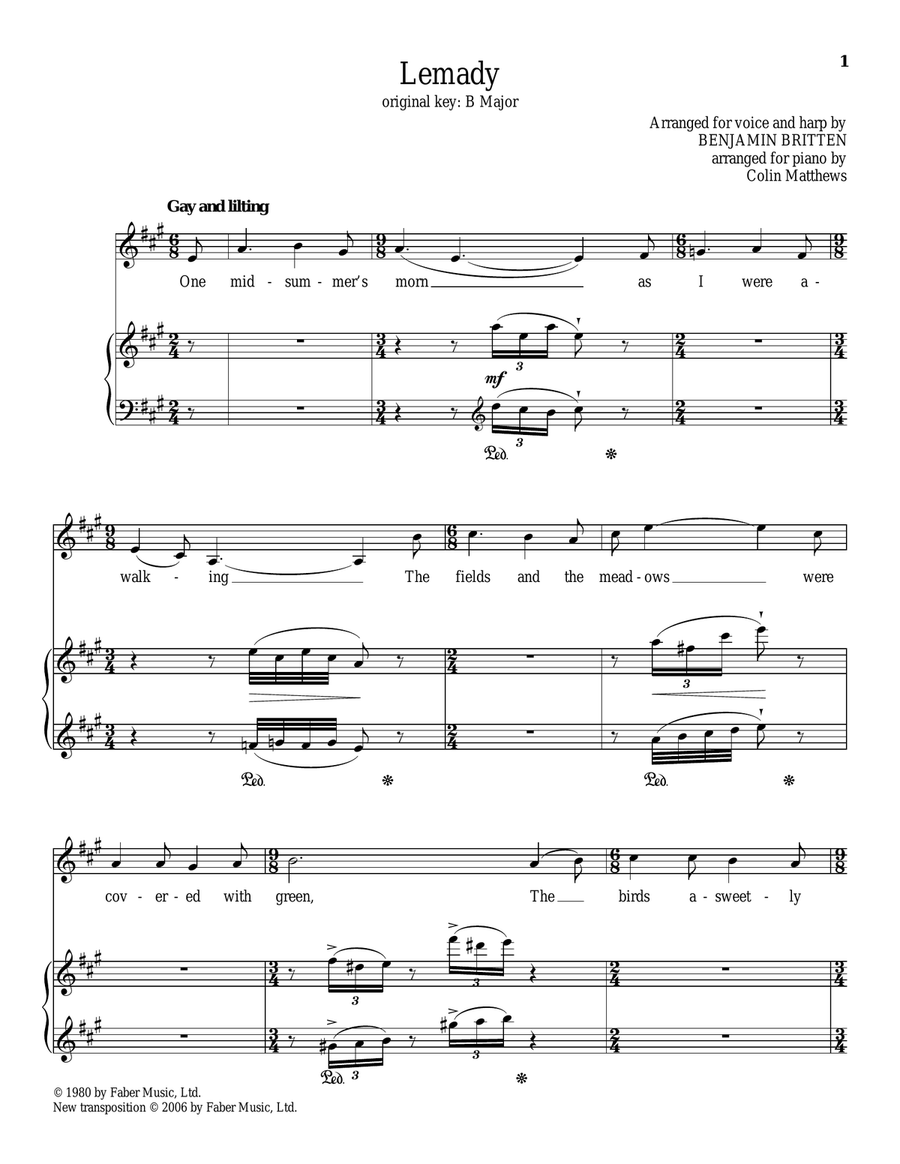 Lemady Lemady Piano, Vocal scores gallery preview page 1