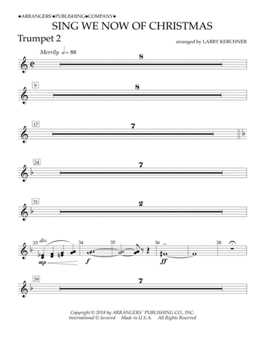 Sing We Now of Christmas (arr. Larry Kerchner) - Bb Trumpet 2