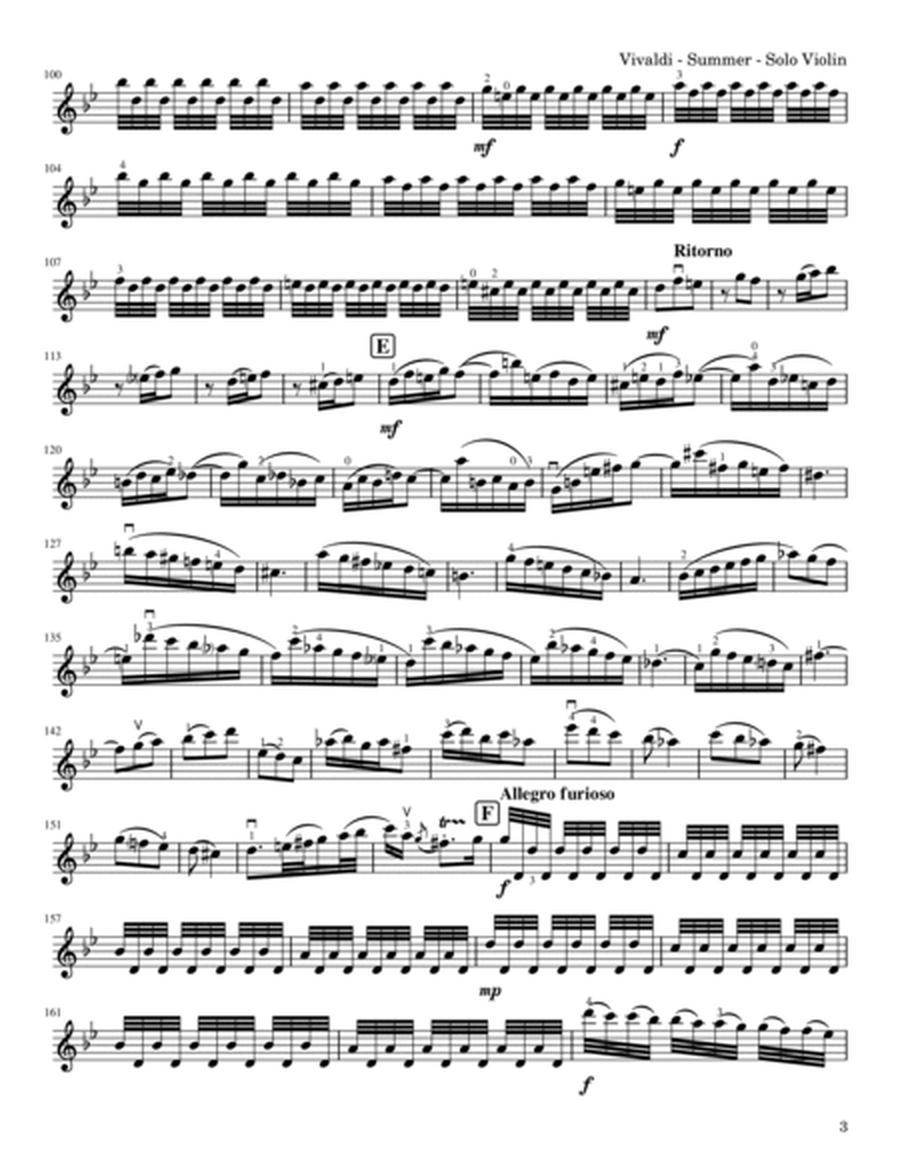 Vivaldi - "Summer" Violin Concerto in G minor Op. 8 No. 2 - with Second Violin Accompaniment