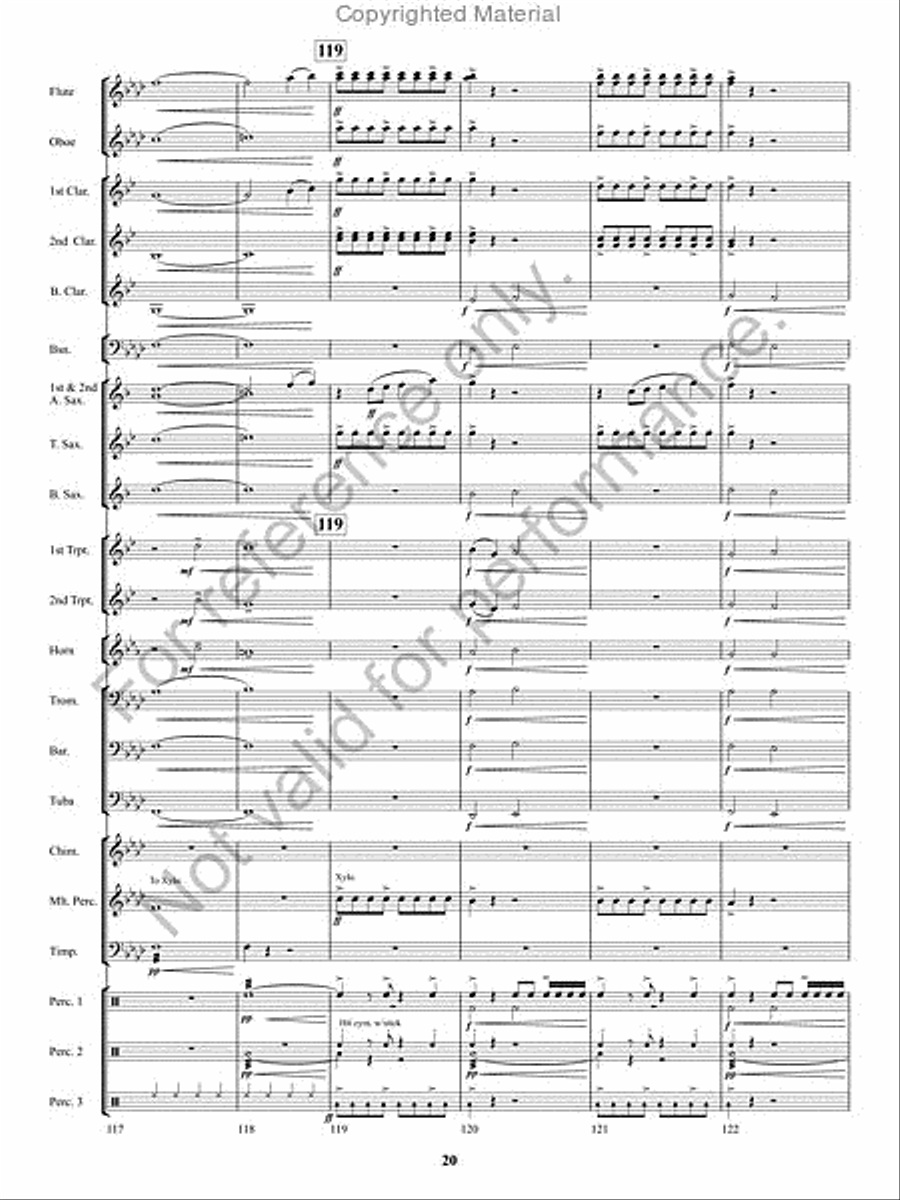 Kennesaw Mountain Celebration Concert Band scores gallery preview page 19