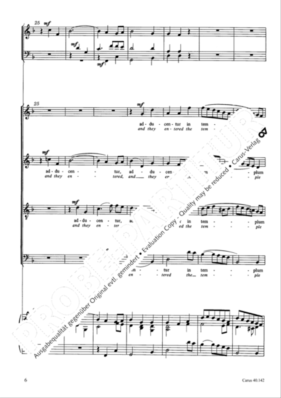 Afferentur (There were brought in gladness virgins pure and lovely) 4-Part scores gallery preview page 7