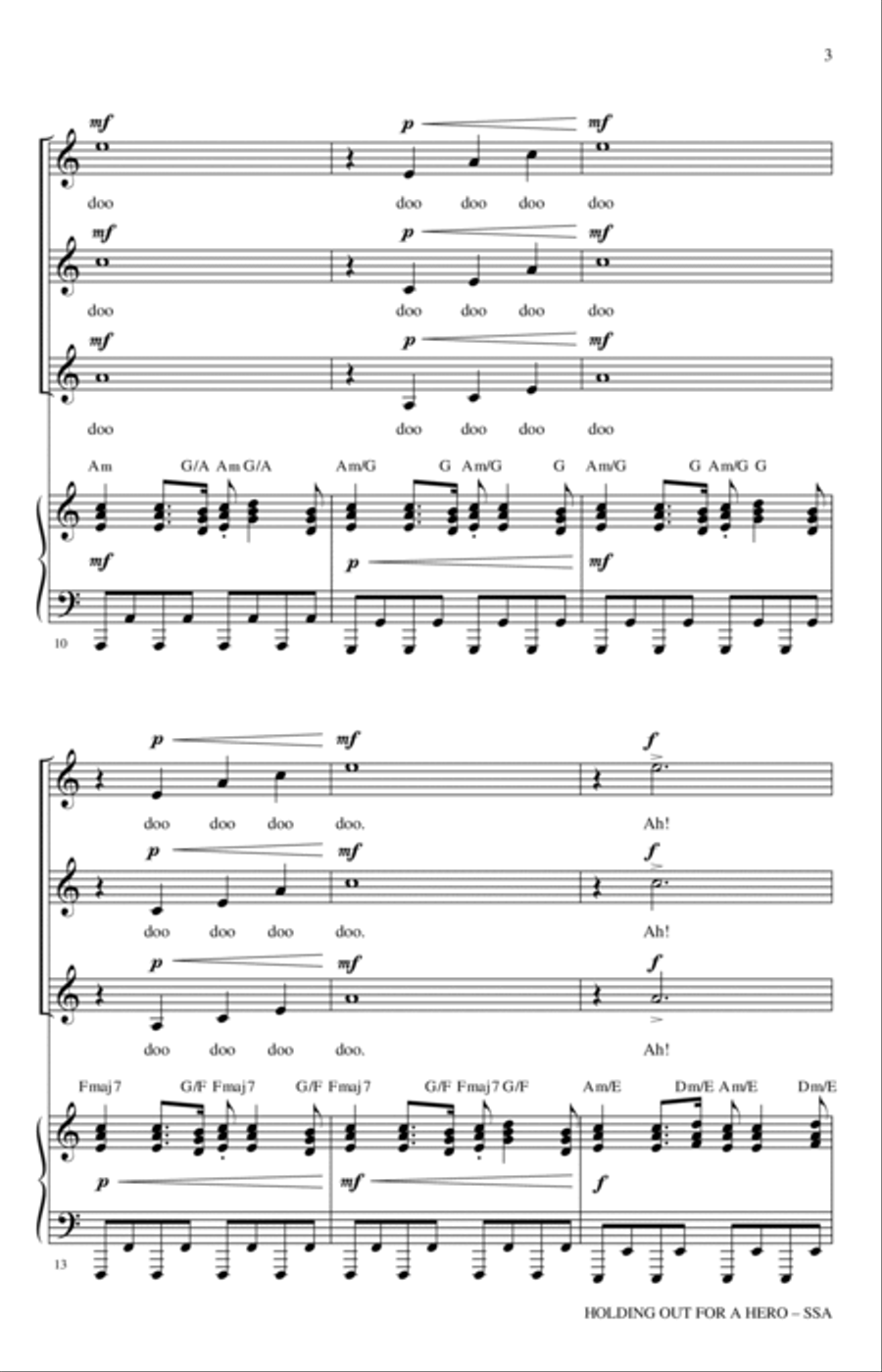 Holding Out For A Hero (from Footloose) (arr. Paul Langford) SSA scores gallery preview page 2