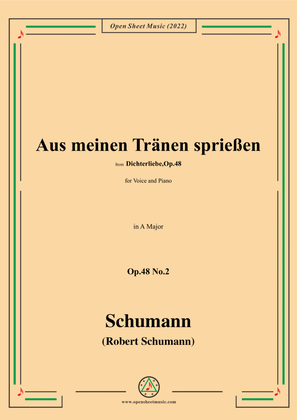 Schumann-Aus meinen Tranen sprießen,Op.48 No.2,in A Major,for Voice and Piano