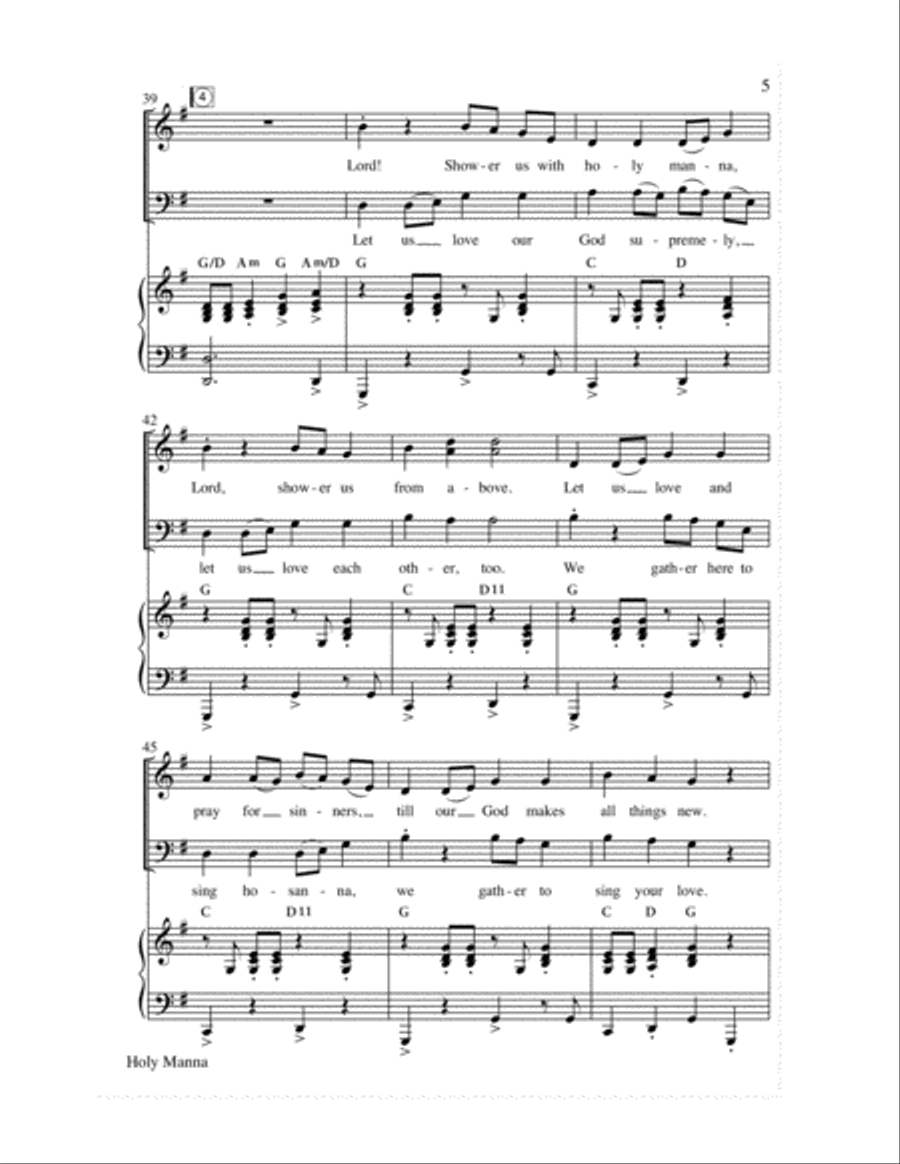 Holy Manna Holy Manna Choir scores gallery preview page 5