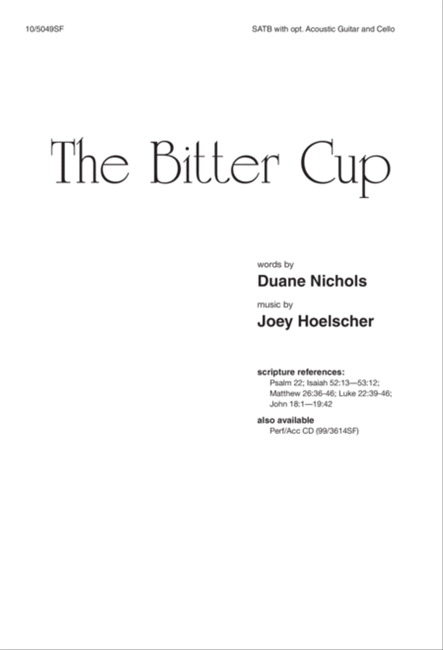 The Bitter Cup 4-Part scores gallery preview page 1