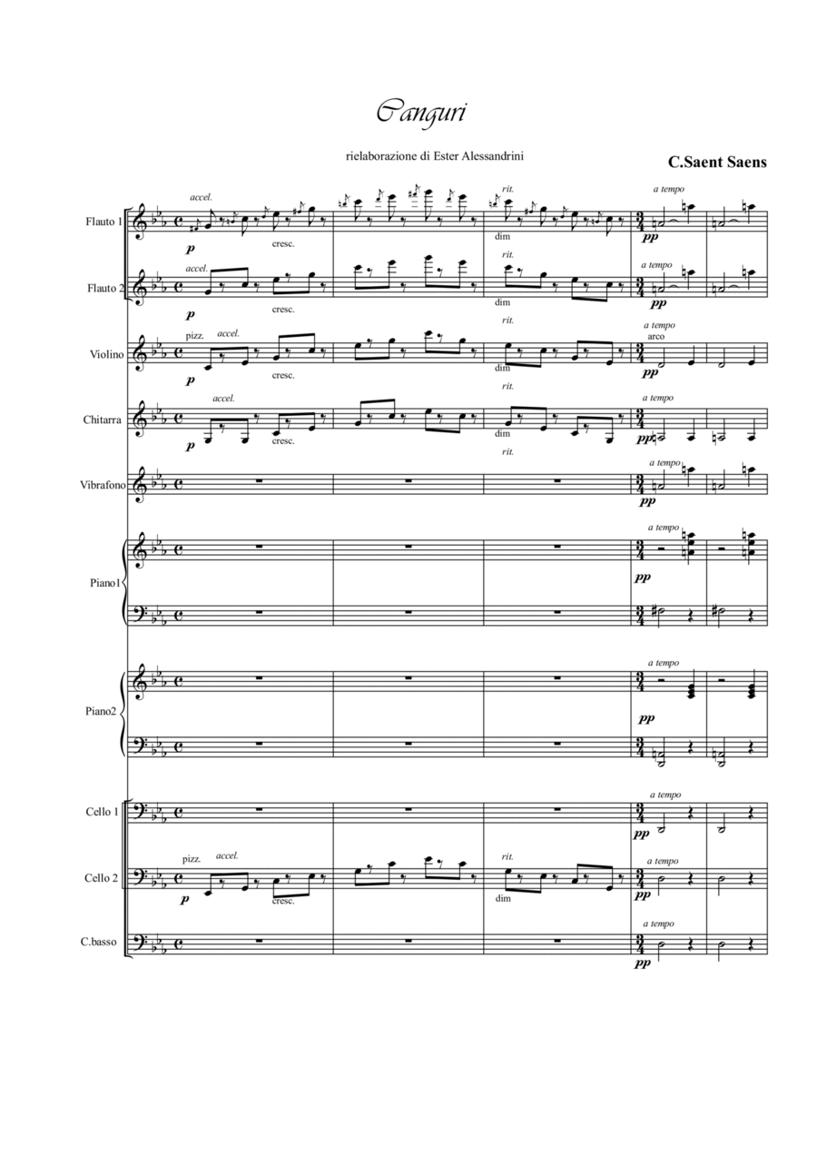Carnival of the animals: 6-Kangaroos Small Ensemble scores gallery preview page 1