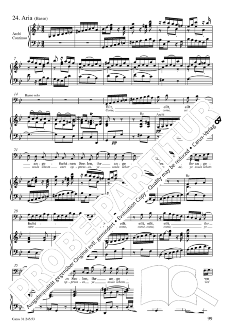 St. John Passion (Johannes-Passion) 4-Part scores gallery preview page 100
