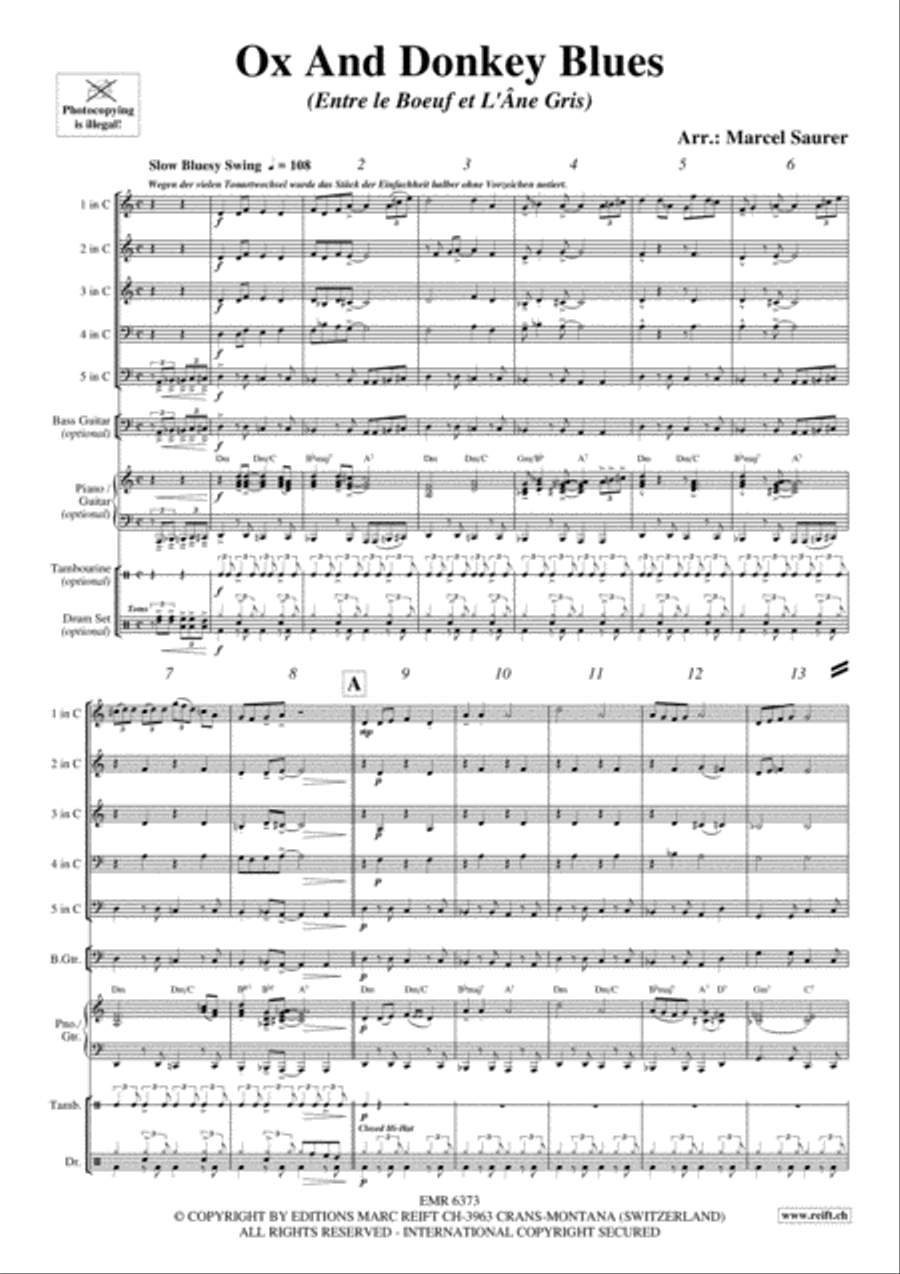 Ox And Donkey Blues Brass Band scores gallery preview page 4