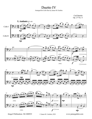 Stamitz: Duet Op. 27 No. 4 for Cello Duo