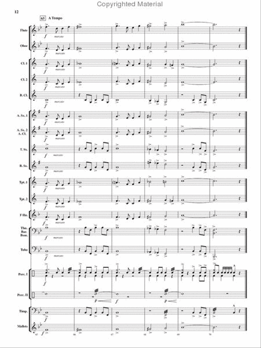 Fanfare for a New World Concert Band scores gallery preview page 12