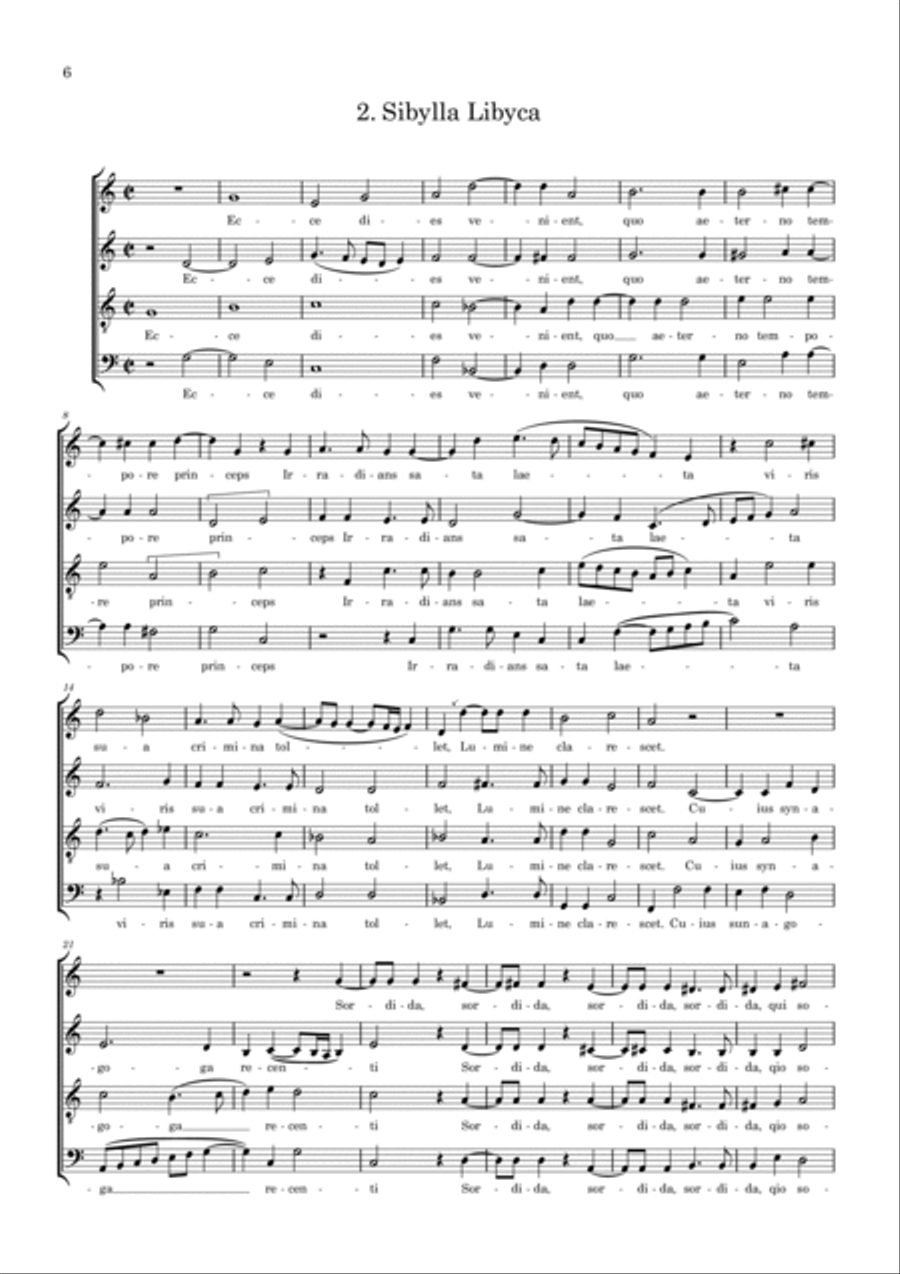 Prophitiae Sibyllarum 4-Part scores gallery preview page 6