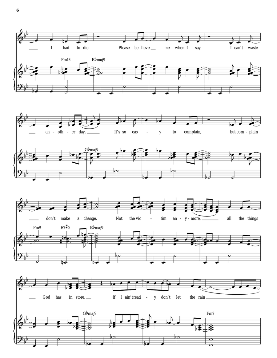 Hide Me Piano, Vocal scores gallery preview page 6