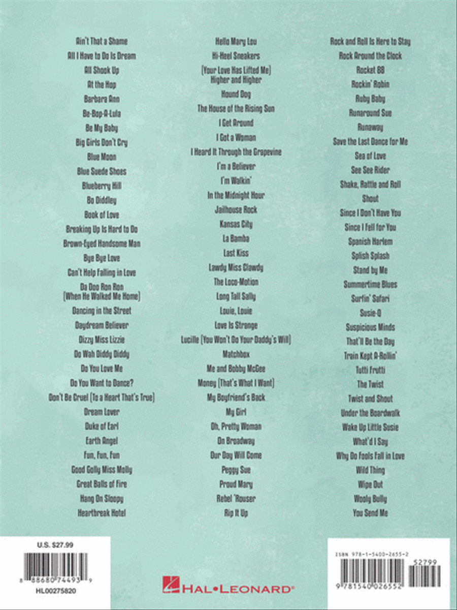 100 Rock 'n' Roll Standards Piano, Vocal, Guitar scores gallery preview page 7