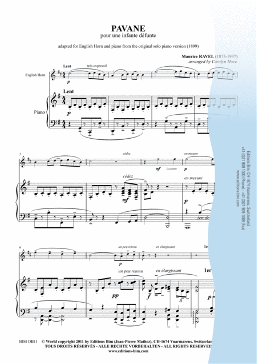 Pavane English Horn scores gallery preview page 2