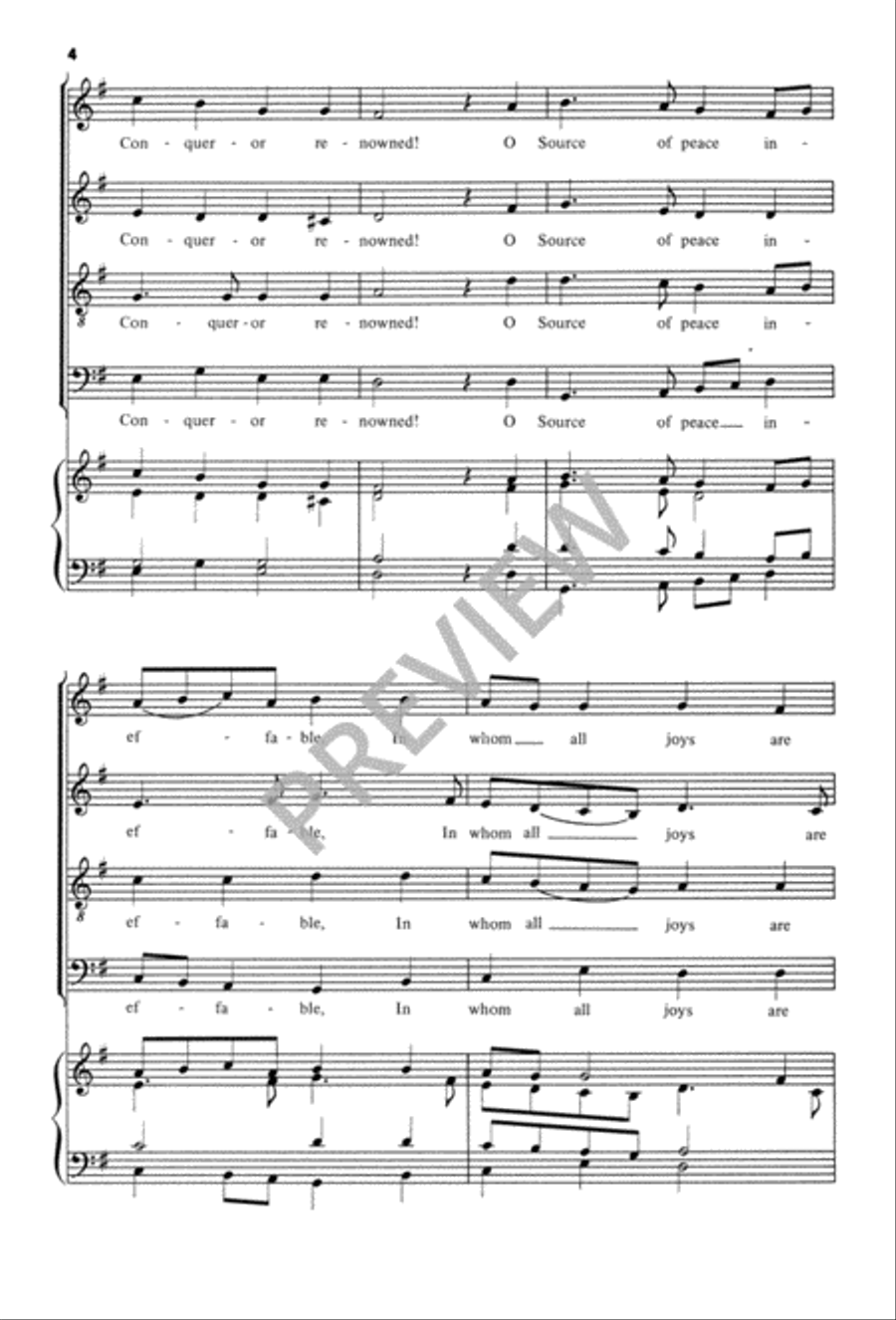 O Jesus, King Most Wonderful 4-Part scores gallery preview page 5