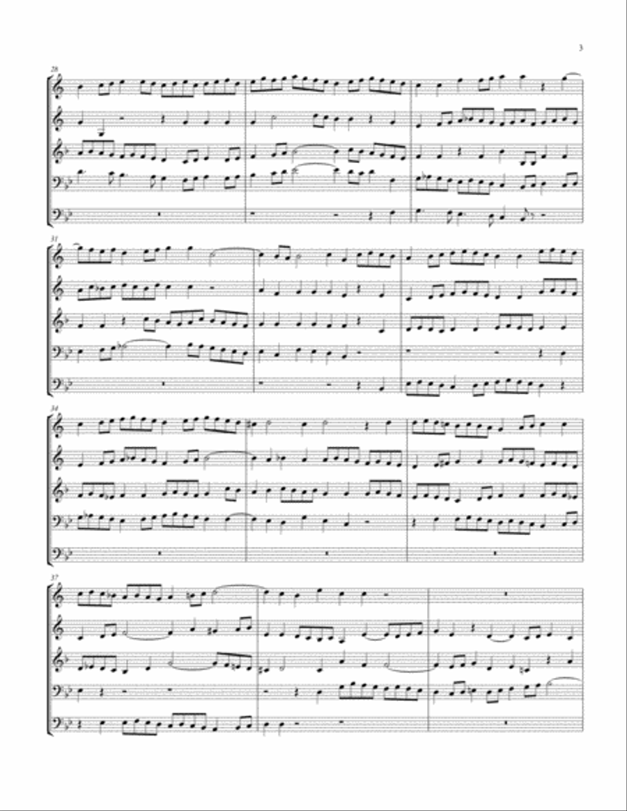 Lobet den Herrn, Psalm 117 Brass Quintet scores gallery preview page 3