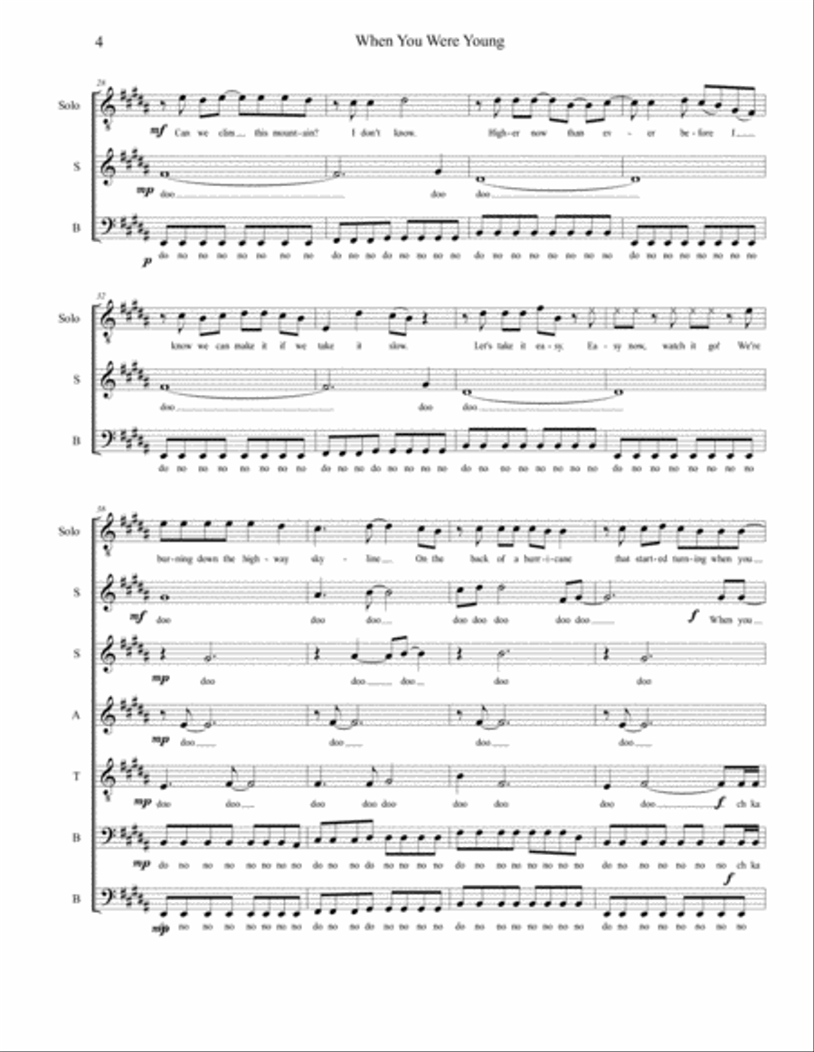 When You Were Young Divisi scores gallery preview page 4