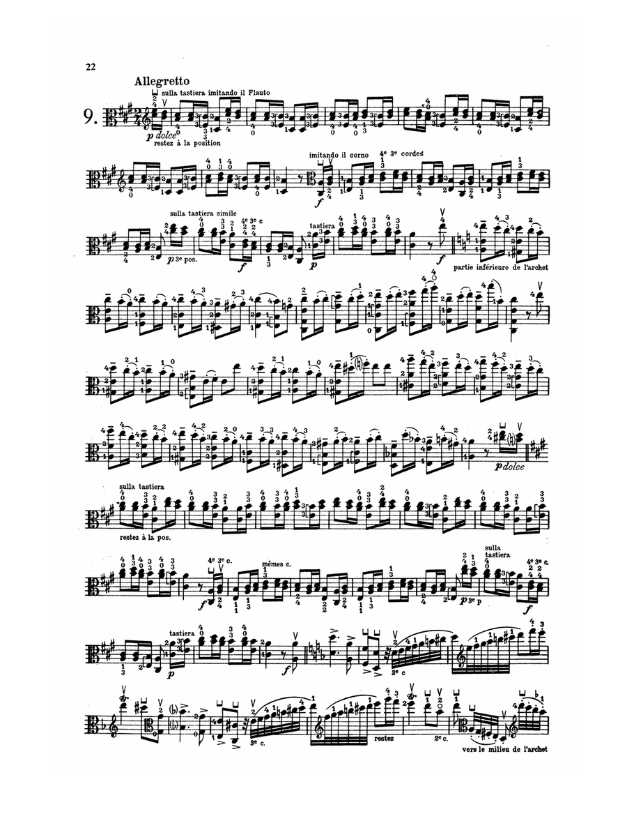 Paganini: Twenty-four Caprices, Op. 1 No. 9 (Transcribed for Viola Solo)