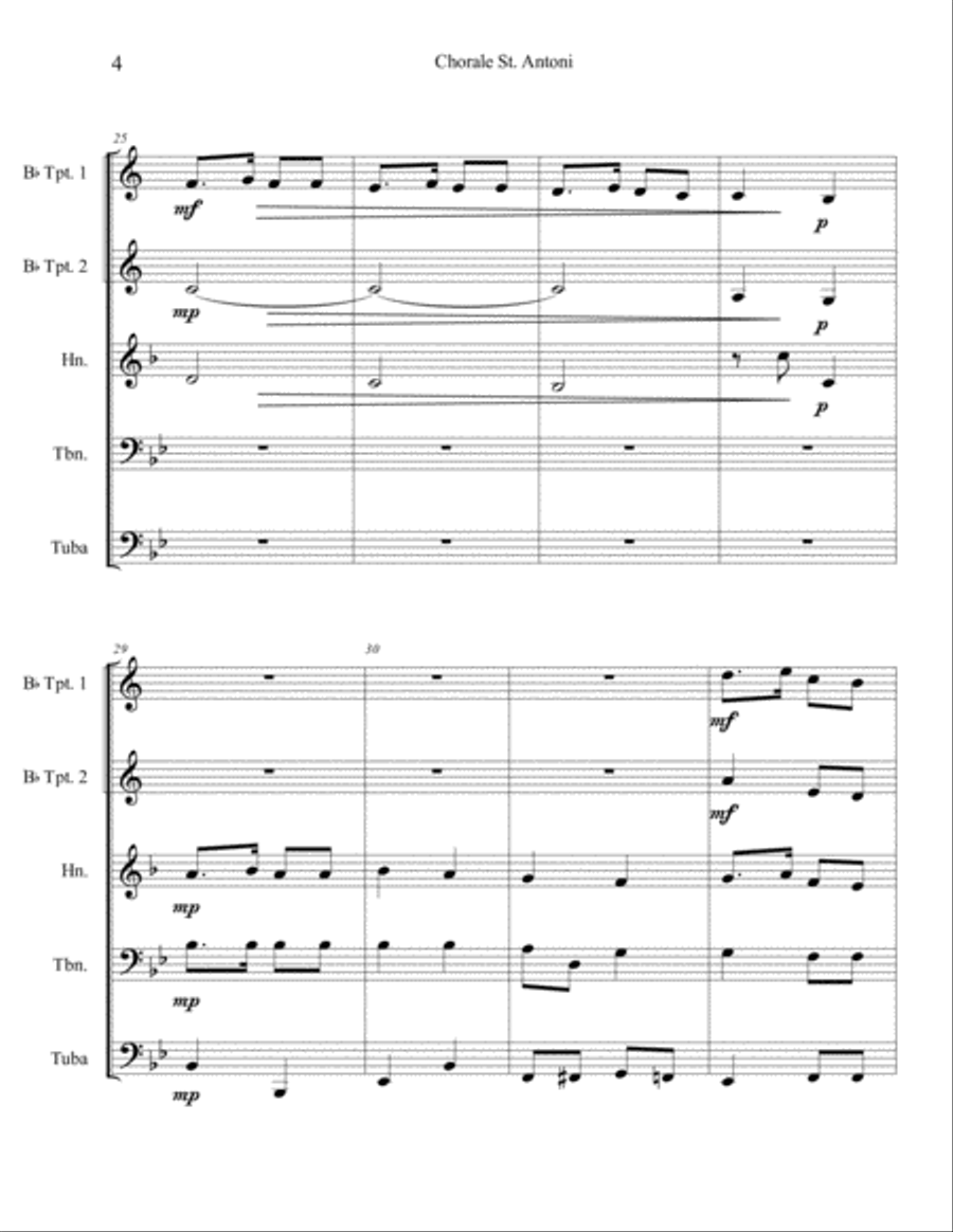 Chorale St. Antoni Brass Ensemble scores gallery preview page 5